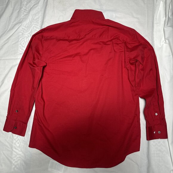 Alfani Men Slim-Fit Stretch Red Long-Sleeve Dress Shirt 16-16.5 32/33 L - Picture 3 of 8
